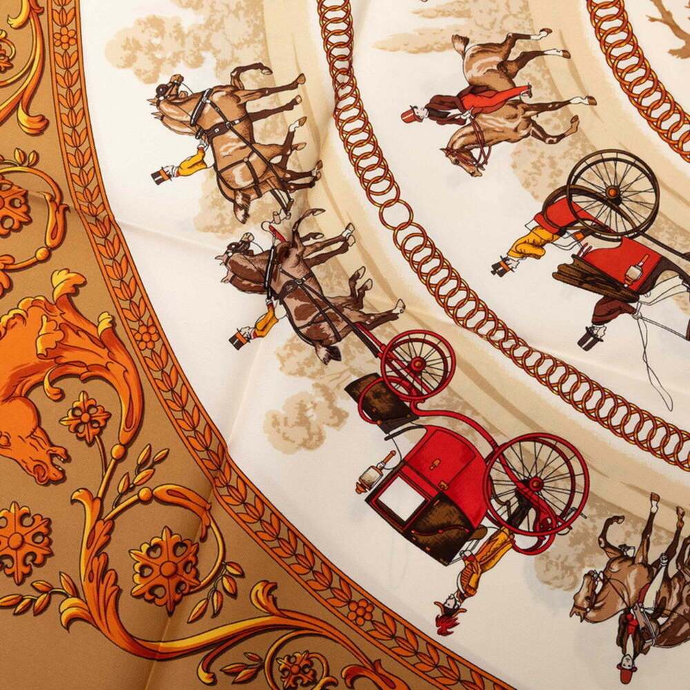 Hermes Carre 90 LA PROMENADE DE LONGCHAMPS (A Walk to Longchamp) Scarf/Muffle... - Picture 3 of 7